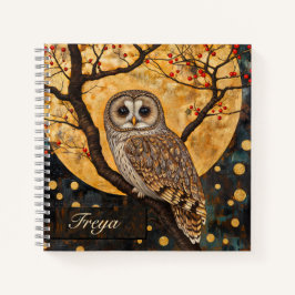 Diario de cuaderno de Klimt Owl