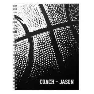 Diario de cuaderno del entrenador de baloncesto