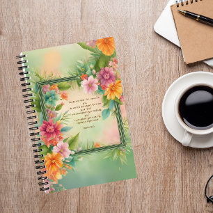 Diario de Cuadro Floral Brillante con Jesús