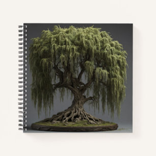 Diario de cubierta dura de escultura de árbol silv
