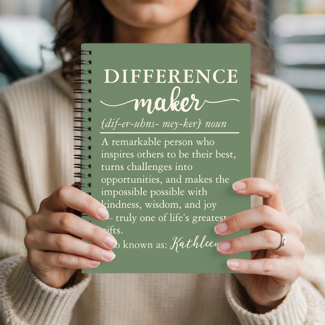 Diario de Definición Personalizada para Mentores o (Teacher thank you notebook, birthday custom journal gift for Coworker, mentors or leaders)
