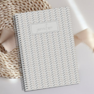 Diario de diversión de Boho Gray Taupe personaliza