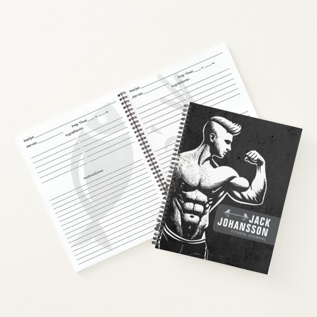 Diario de ejercicio diario de fitness personalizad (Interior)
