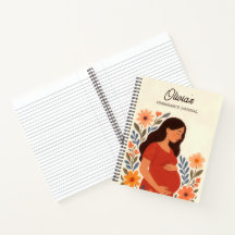 Diario de Embarazo Personalizado, Floral Acogedor
