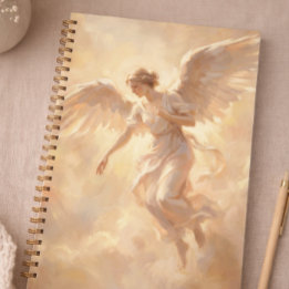 Diario de escritura espiritual angelical elegante