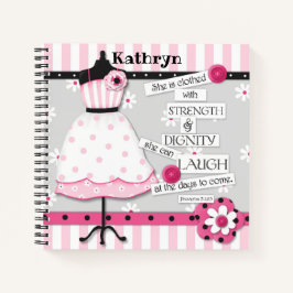 Diario de Escritura Personalizado "Fuerza y Dignid