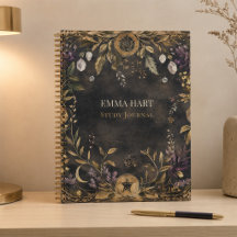 Diario de estudio de brujería botánica oscura pers