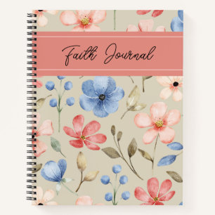 Diario de fe floral acuarela