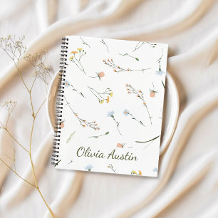 Diario de Flor Silvestre Etérea Personalizado Mini
