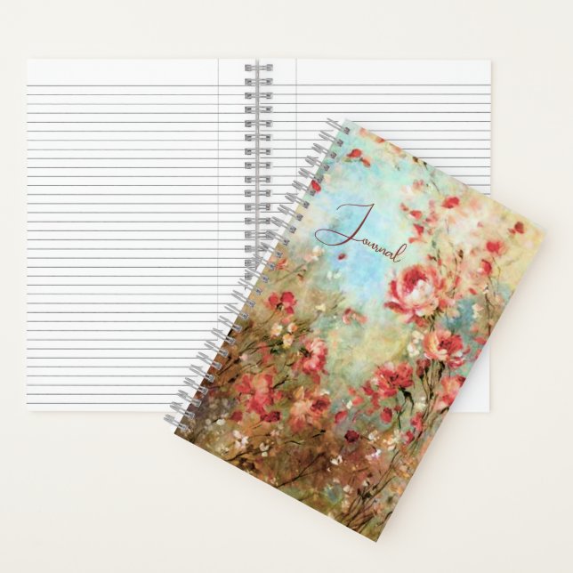 Diario de flores de acuarela rosa (Interior)