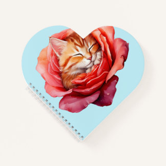 Diario de gato lindo - bloc de notas de espiral en