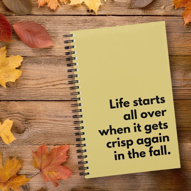 Diario de Gatsby Amarillo de Otoño Moderno (A crisp modern yellow fall journal emblazoned with a quote from the Great Gatsby.)