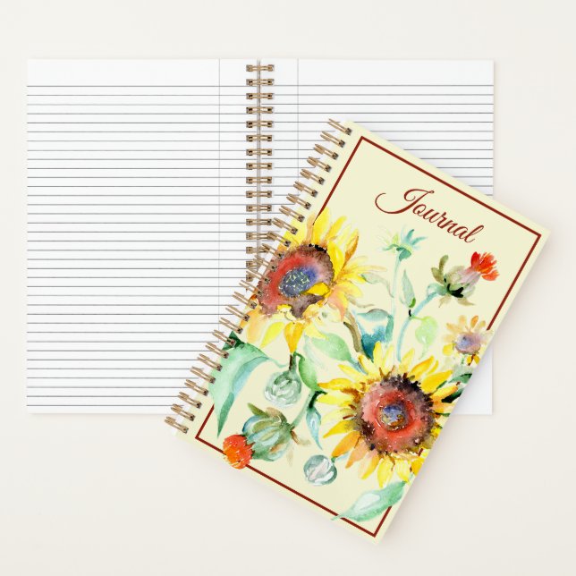 Diario de girasoles acuarela (Interior)