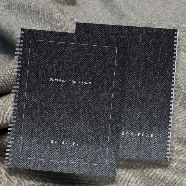 Diario de graduación 'Entre líneas'  (Between the Lines notebook with herringbone tweed look covers)