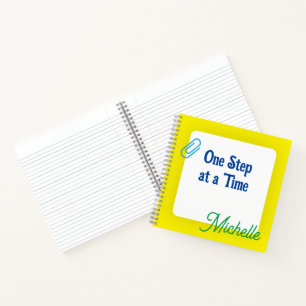 Diario de gratitud amarillo personalizado