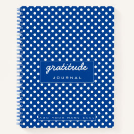 Diario de gratitud Blue Polka Dots