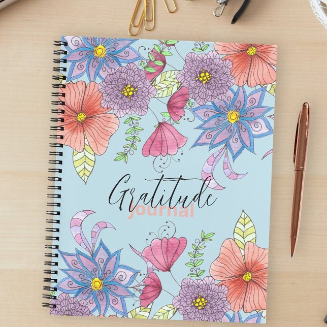 Diario de Gratitud Botánica Cute Watercolor (Subido por el creador)