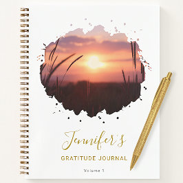 Diario de gratitud con foto de estilo personalizad