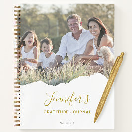 Diario de gratitud con foto rasgada Chic personali