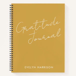 Diario de Gratitud con Nombre Personalizado Amaril