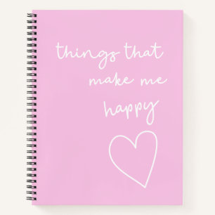 Diario de gratitud de cosas que hacen feliz
