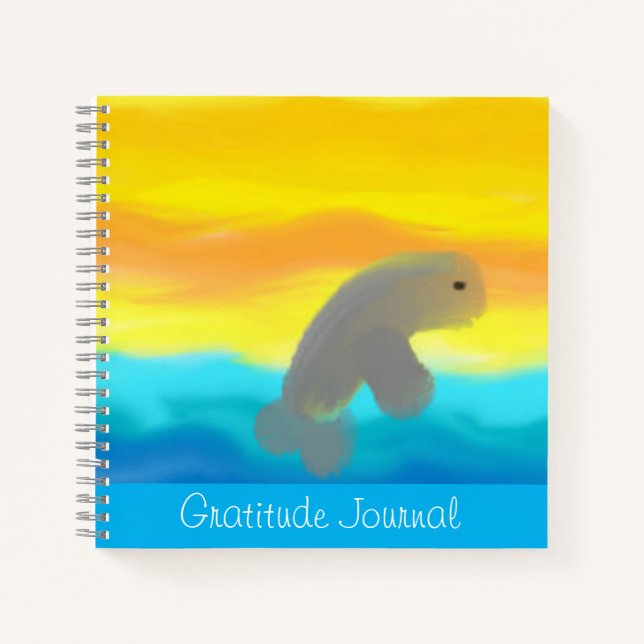 Diario De Gratitud De Delfín En Vuelo (Anverso)