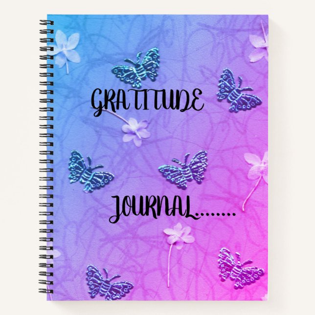 Diario de Gratitud de Flores y Mariposas (Anverso)