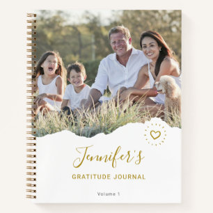 Diario de Gratitud de Foto Rota Corazón Personaliz