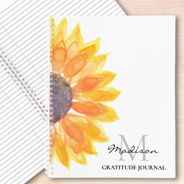 Diario de gratitud de girasol personalizado (Subido por el creador)