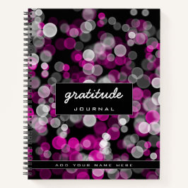 Diario de gratitud de la burbuja blanca rosa