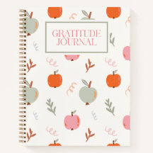 Diario de gratitud de manzanas otoñales elegantes
