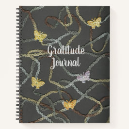 Diario de gratitud de mariposas flotantes