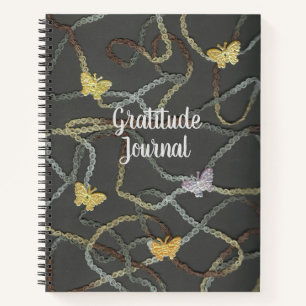 Diario de gratitud de mariposas flotantes