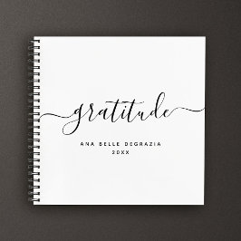 Diario de gratitud de Moda de caligrafía mínima mo