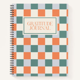 Diario de gratitud de tablero de ajedrez de otoño