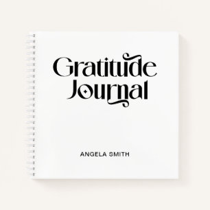 Diario de Gratitud de Tipografía Decorativa Modern