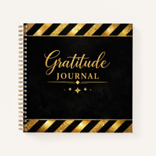 Diario de Gratitud, Lujo Moderno Luxe Oro Negro