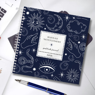 Diario de gratitud mística celestial motivacional
