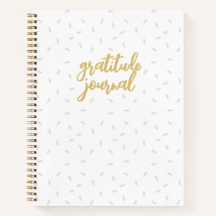 Diario de Gratitud Moderna de Confetti Blanco Cítr