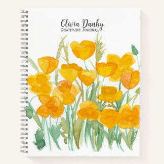 Diario de Gratitud Personalizado Amapolas de Calif