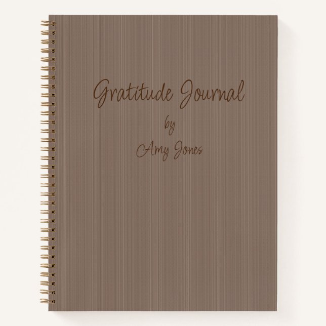 Diario de Gratitud Personalizado Brown (Anverso)
