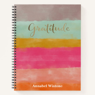 Diario de Gratitud Personalizado con Acuarela en D