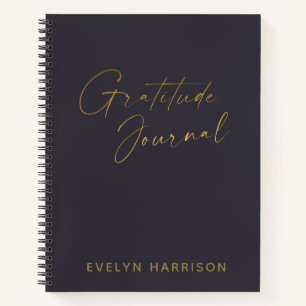 Diario de Gratitud Personalizado en Azul Índigo Do