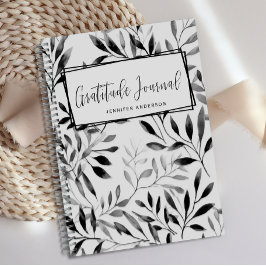 Diario de Gratitud Personalizado Moderno de Hoja N