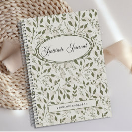 Diario de Gratitud Personalizado Moderno de Hoja V