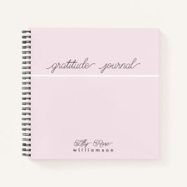 Diario de Gratitud Rosa - Tipografía de guión cort