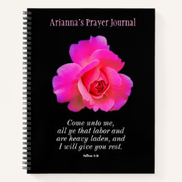 Diario de guiones personalizados Rosa floral