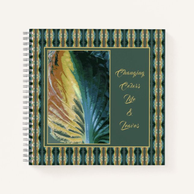 Diario de hojas de otoño de cambio personalizado d (Anverso)