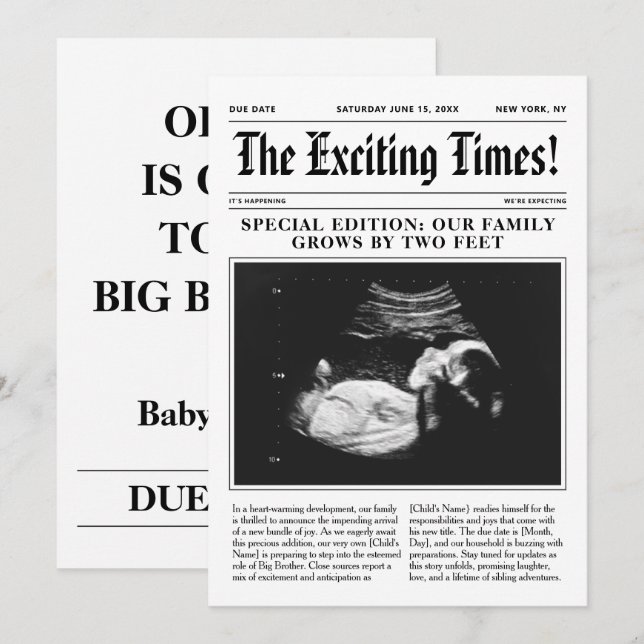 Diario de Invitación Gran Hermano (Anverso / Reverso)