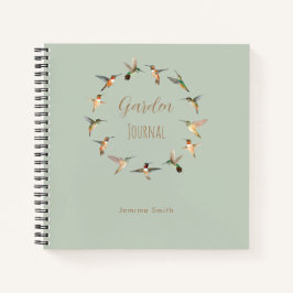 Diario de jardín de colibríes personalizado